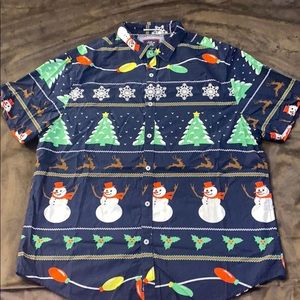 Denim and flower shirt xl